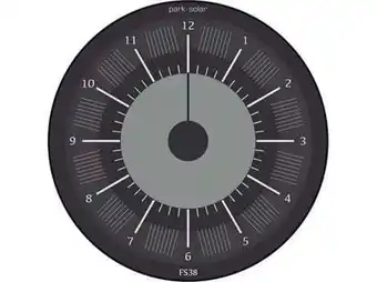 Imerco Park Solar 5000 Elektronisk P-skive - Ø 10,4 cm - Solcelleteknologi - Sort tilbud