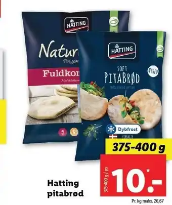 Lidl Hatting pitabrød tilbud