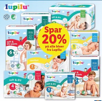 Lidl Spar 20 % på alle bleer fra Lupilu tilbud