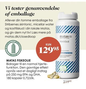 Matas Matas fiskeolie tilbud