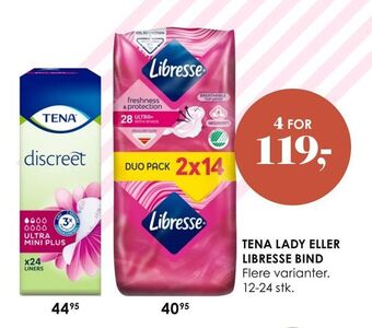 Matas Tena lady eller libresse bind tilbud