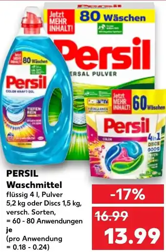 Kaufland Persil Waschmittel 5,2 kg oder 1,5 kg tilbud