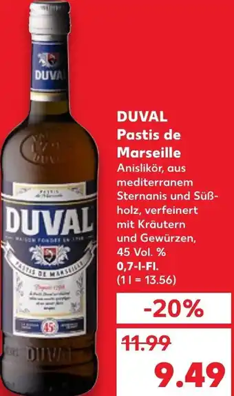Duval Pastis de Marseille 0,7-l