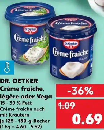 Dr. Oetker Crème Fraîche Lègère oder Vega 150g