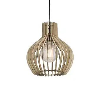 Groa Lampe i Træ - Giver et smukt lys