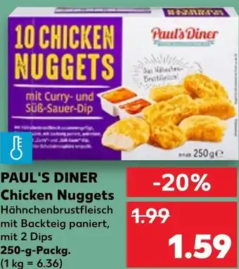 Kaufland Paul's Diner Chicken Nuggets 250 g tilbud