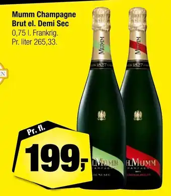 Mumm Champagne Brut el. Demi Sec