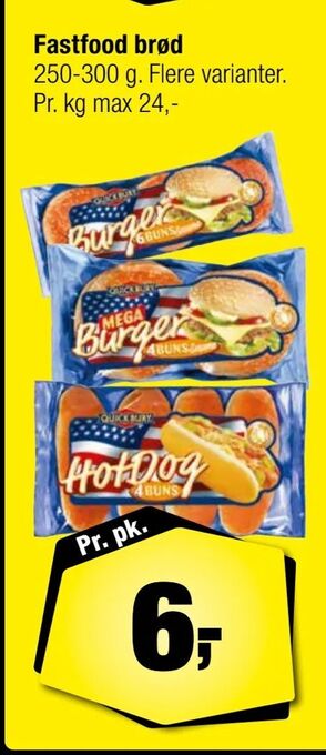 Fastfood brød
