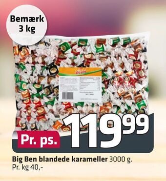 Fleggaard Big Ben blandede karameller tilbud