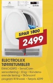 Punkt1 Electrolux tørretumbler tilbud
