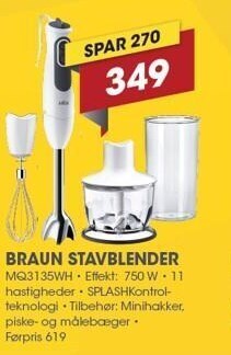 Punkt1 Braun stavblender tilbud