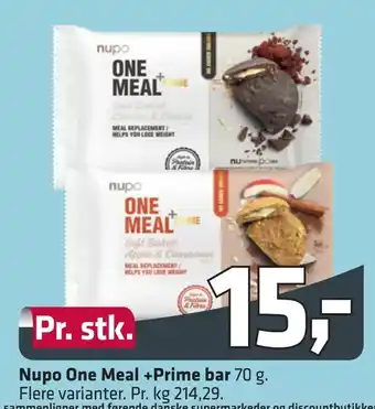 Fleggaard Nupo One Meal +Prime bar tilbud