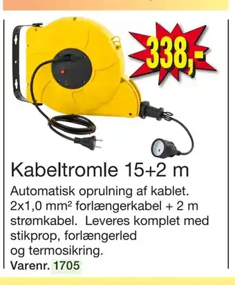 Harald Nyborg Kabeltromle 15+2 m tilbud