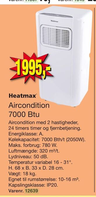 Harald Nyborg Aircondition 7000 Btu tilbud