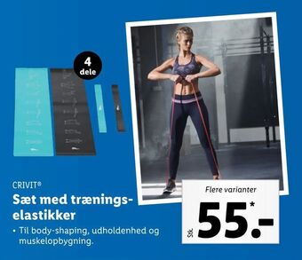 Lidl Sæt med træningselastikker tilbud