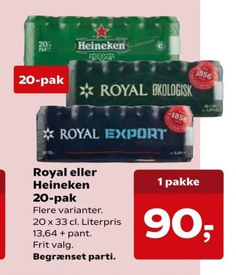 Dagli'Brugsen Royal eller Heineken tilbud