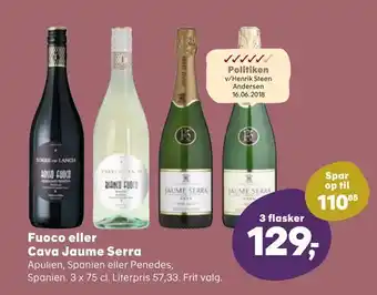 Kvickly Fuoco eller Cava Jaume Serra tilbud