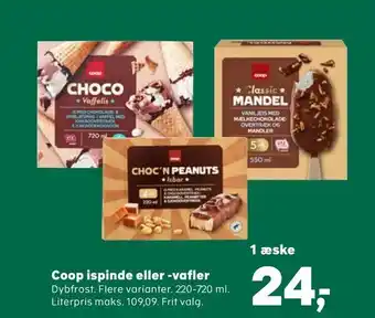 Kvickly Coop ispinde eller -vafler tilbud