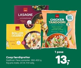 Kvickly Coop færdigretter tilbud