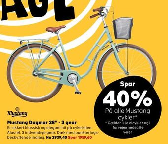Kvickly Mustang Dagmar 28" - 3 gear tilbud