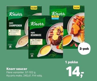 Kvickly Knorr saucer tilbud