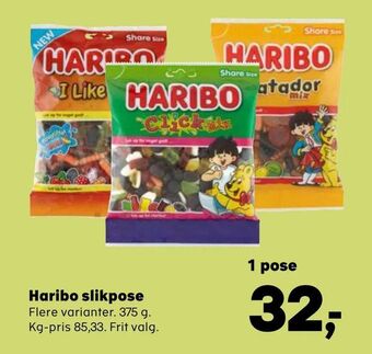 Kvickly Haribo slikpose tilbud