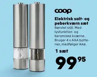 Elektrisk salt og peberkværn sæt