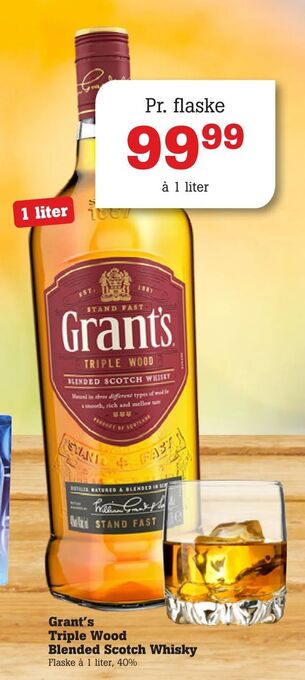 Poetzsch Padborg Grant's Triple Wood Blended Scotch Whisky tilbud