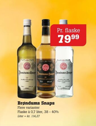Poetzsch Padborg Brøndums Snaps tilbud