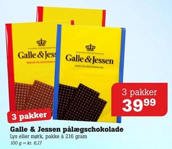 Poetzsch Padborg Galle & Jessen pålægschokolade tilbud