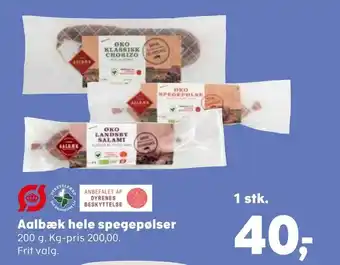 SuperBrugsen Aalbæk hele spegepølser tilbud