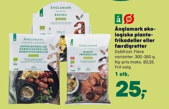 SuperBrugsen Änglamark økologiske plantefrikadeller eller færdigretter tilbud