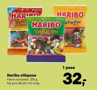 SuperBrugsen Haribo slikpose tilbud
