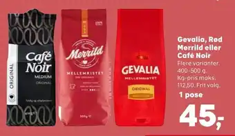 Gevalia, Rød Merrild eller Café Noir