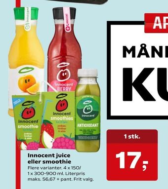 SuperBrugsen Innocent juice eller smoothie tilbud