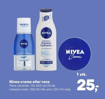 SuperBrugsen Nivea creme eller rens tilbud