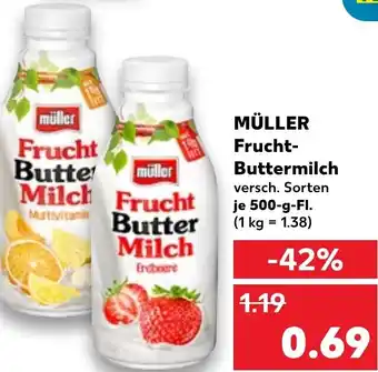 Kaufland DE Müller Frucht-Buttermilch 500 g tilbud