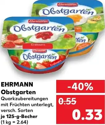 Kaufland Ehrmann Obstgarten 125 g tilbud