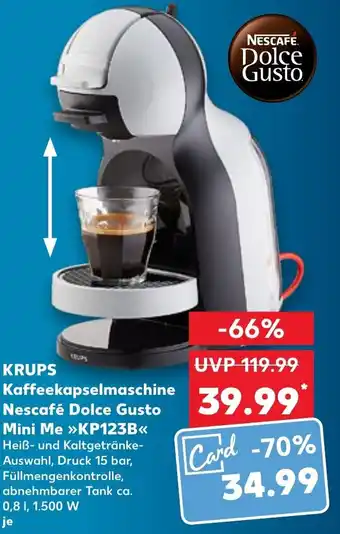 Kaufland Krups Kaffeekapselmaschine Nescafé Dolce Gusto 0,8 l 1,500 W tilbud