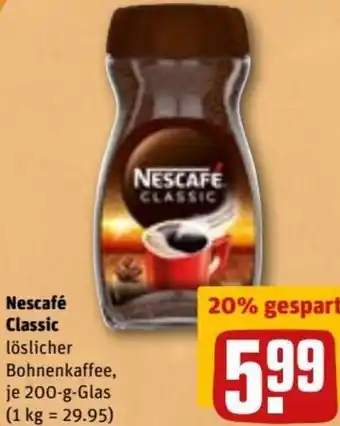 REWE DE Nescafé Classic 200 g tilbud