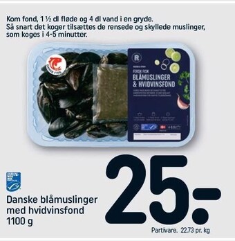 Danske blåmuslinger m. hvidvinsfond