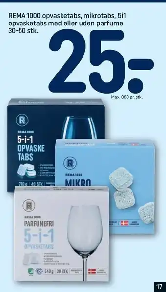 REMA 1000 REMA 1000 opvasketabs, mikrotabs, 5i1 opvasketabs med el. uden parfume tilbud
