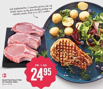 MENY Skaftkoteletter af dansk gris tilbud