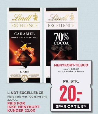 MENY Lindt excellence tilbud
