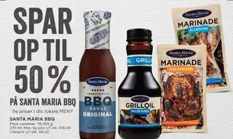MENY Santa maria BBQ tilbud