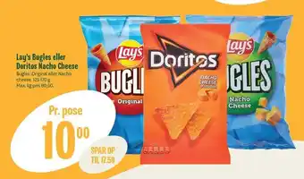 Lay's bugles eller doritos nachp cheese