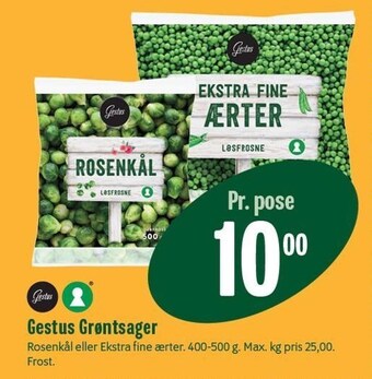 Min Købmand Gestus grøntsager tilbud