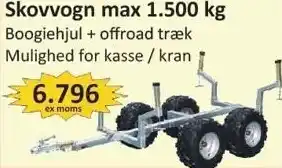 Skovvogn max 1500 kg