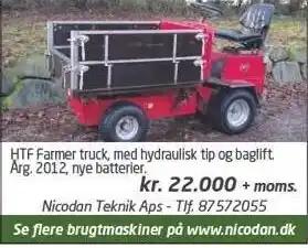 HTF farmer truck m. hydraulisk tip og baglift