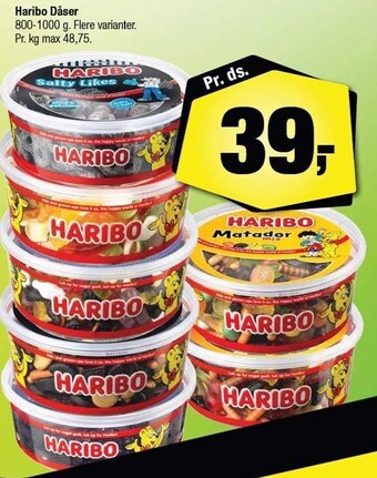 Calle Haribo dåser tilbud